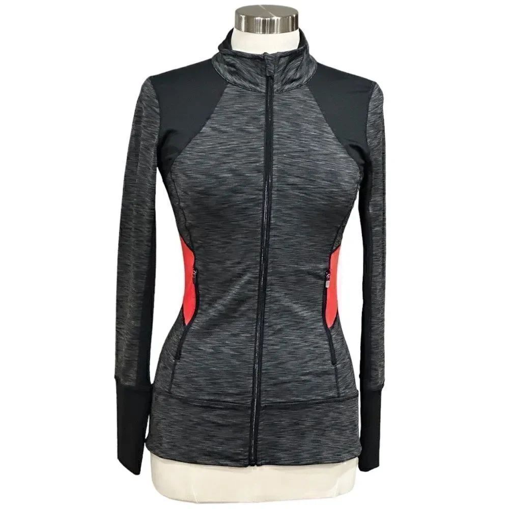 Ideology Women’s Active Space Dye Jacket in the Size Small in Black/Gray Color